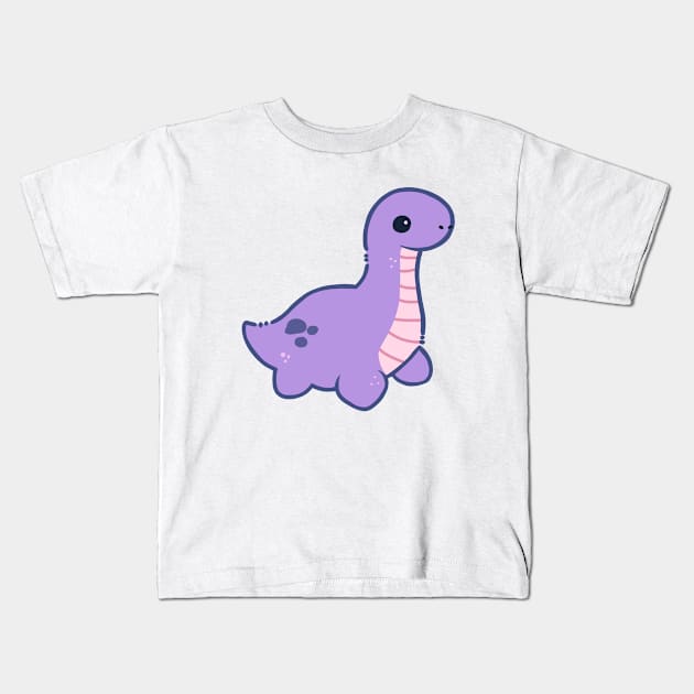 Plesiosaur (Purple) Kids T-Shirt by LinnsWorld